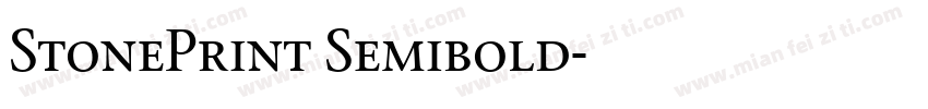 StonePrint Semibold字体转换